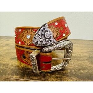 Cool Belt By Red Spur Sz 26 Ruby Antique Made In USA